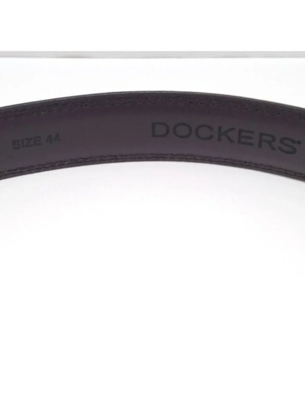Dockers Genuine Leather Double Stitch Belt Strap 11DK02A6 Men's Size 44/110 EUC